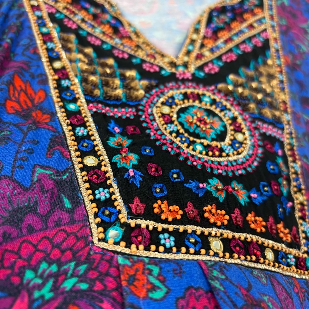 Soft Surroundings Tamuri Tunic Blouse Size Large Purple - Picture 6 of 9